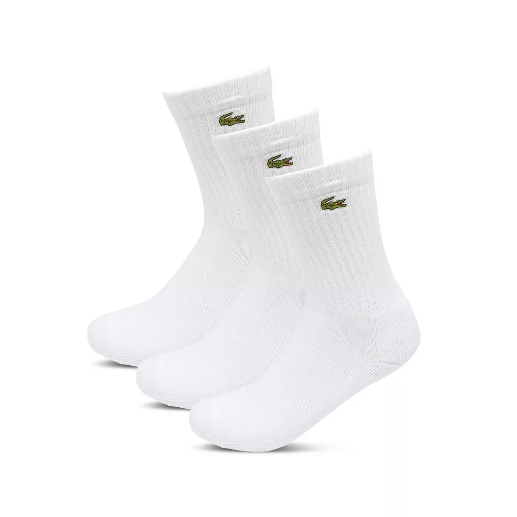 Lacoste Performance Core Tennissocken 3er Pack - Weiß