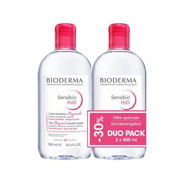 Duo-pack Sensibio H2O Eau micellaire démaquillante Peaux sensibles 