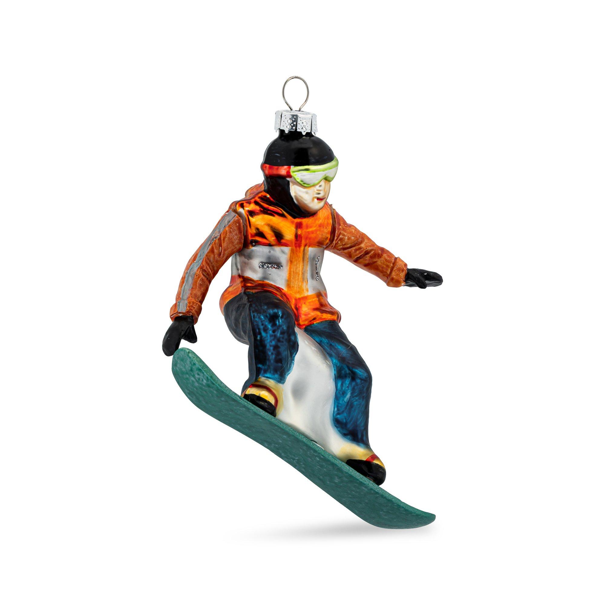 Manor Collections Lustiger Weihnachtsbaumanhänger Ornament Snowboarder 