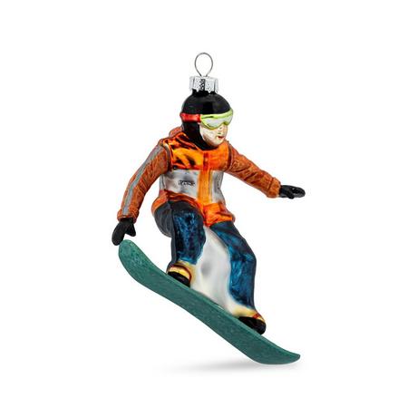 Manor Collections Pendentif de sapin de Noël original Ornament Snowboarder 