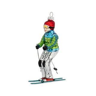 Manor Collections Lustiger Weihnachtsbaumanhänger Ornament Boy Downhill Skiing 