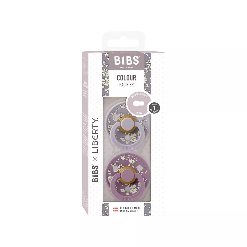 BIBS - Schnuller,  x Liberty 2 PACK Colour Capel Latex Size 1 Fossil Grey Mix, 0-6M, Multicolor