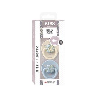 BIBS BIBS x Liberty 2 PACK De Lux Eloise Silicone Onesize Baby Blue Mix Schnuller 
