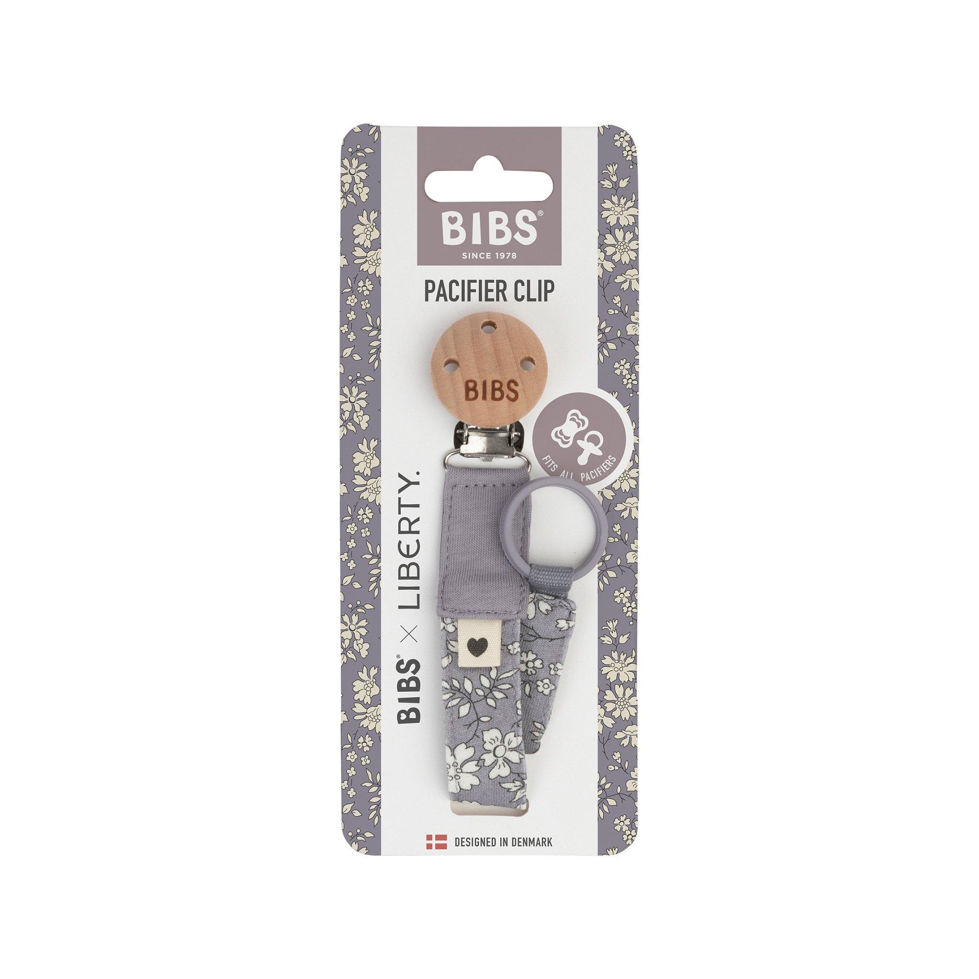 BIBS BIBS x Liberty Pacifier Clip Capel Fossil Grey Collana ciuccio 
