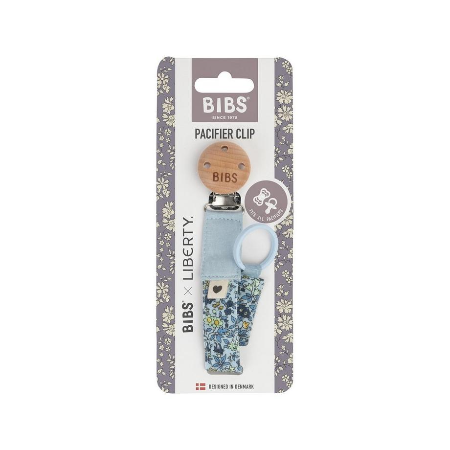 BIBS BIBS x Liberty Pacifier Clip Chamomile Lawn Baby Blue Collana ciuccio 