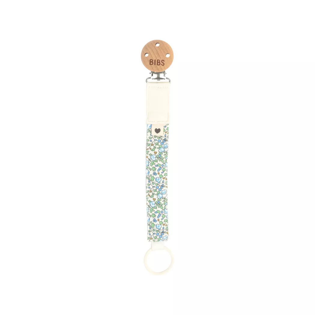 BIBS - Schnullerkette,  x Liberty Pacifier Clip Eloise Ivory, One Size, Elfenbein