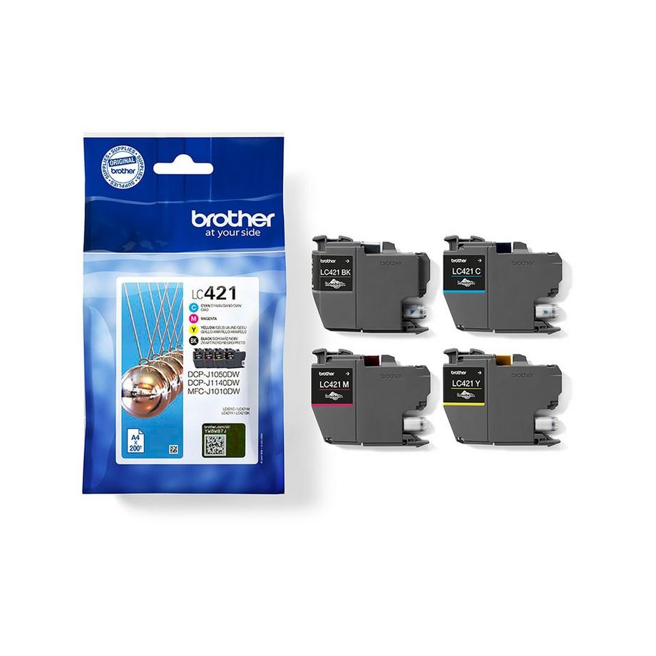 brother LC-421VAL Valuepack  CMYBK Multipack, cartouches d'encre 