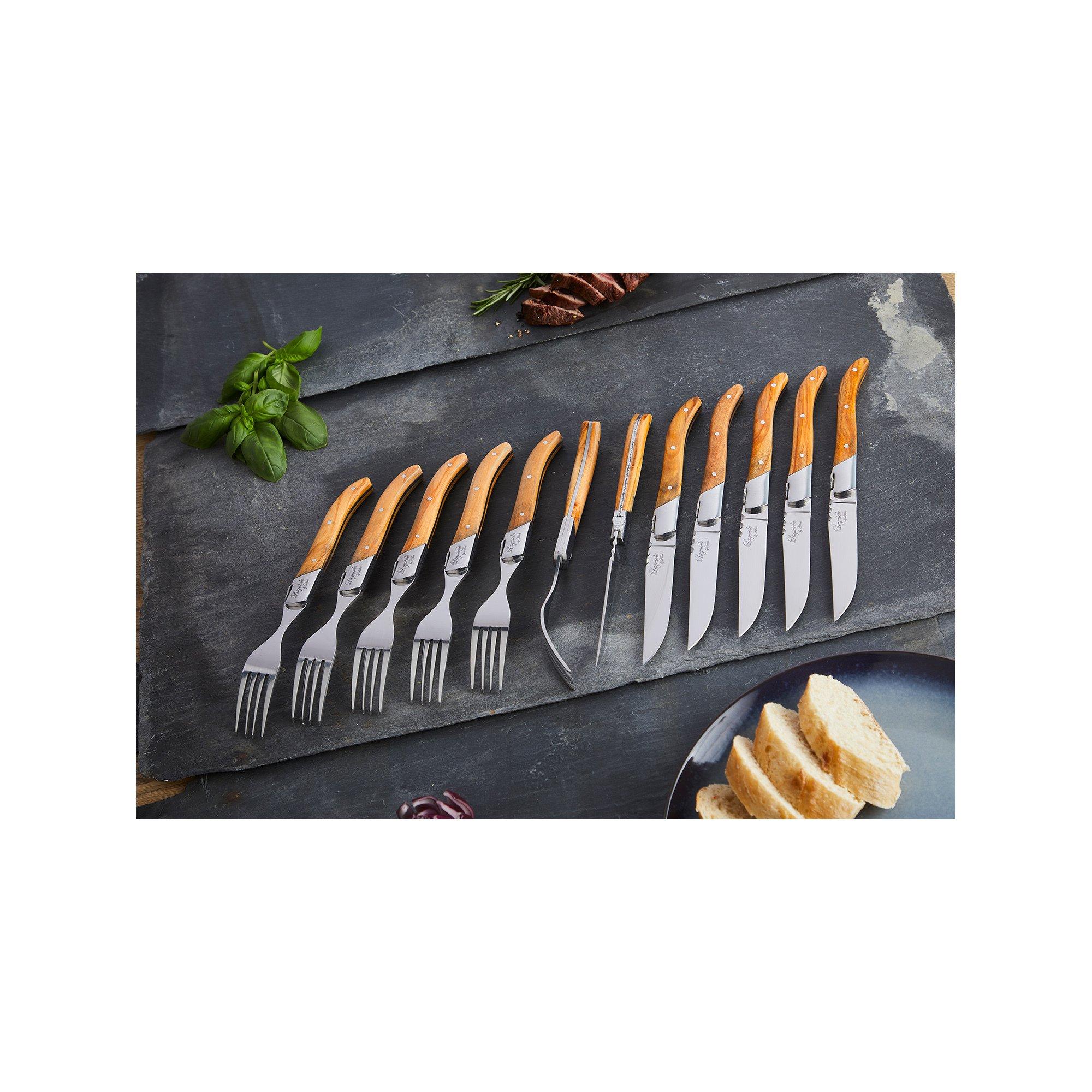 Laguiole By Hâws Steakbesteck, 12tlg Olive Wood 