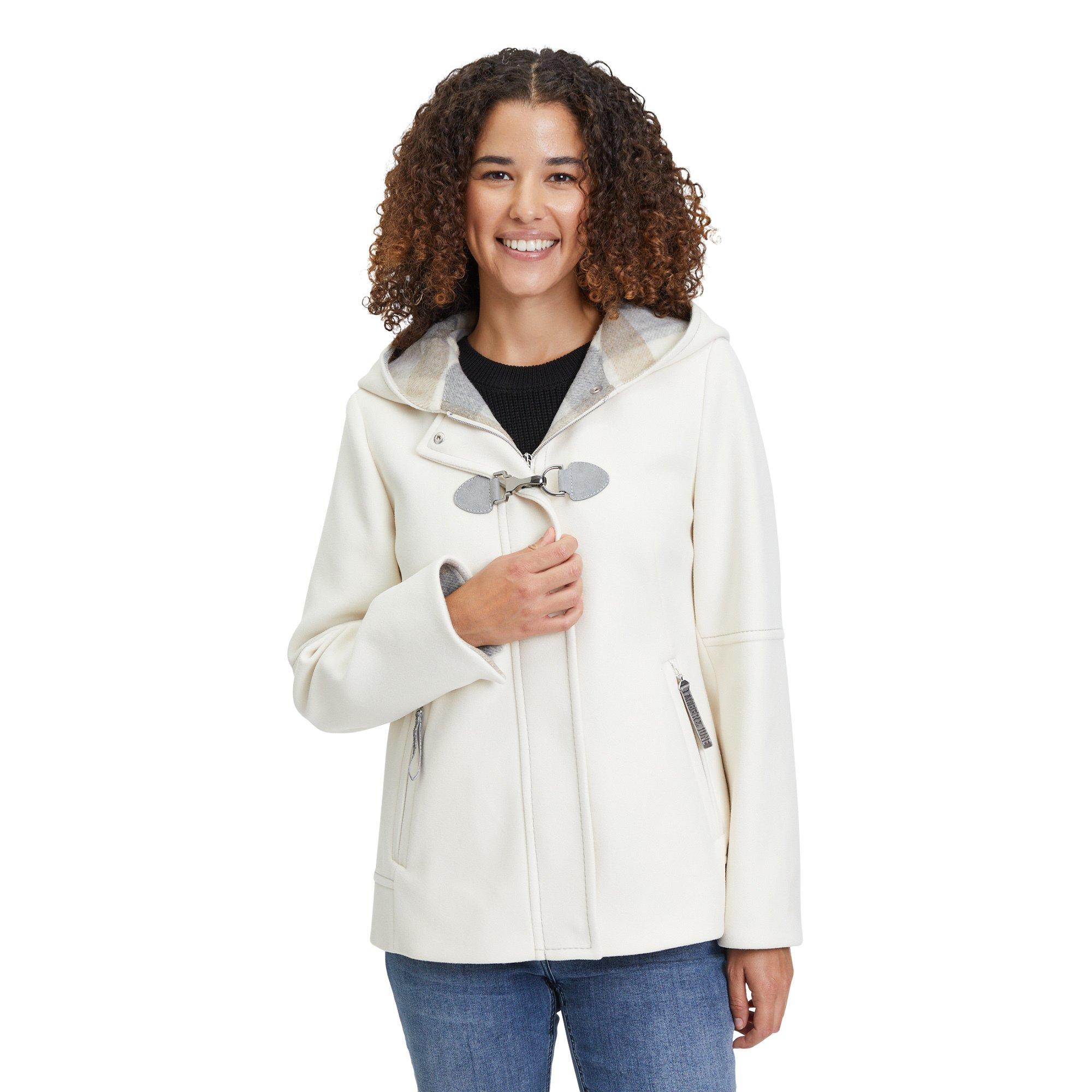 Image of Wolljacke Mit Kapuze Damen Ecru 34