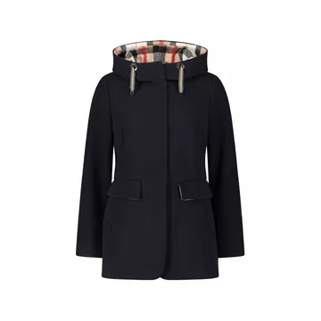Wolljacke mit Kapuze