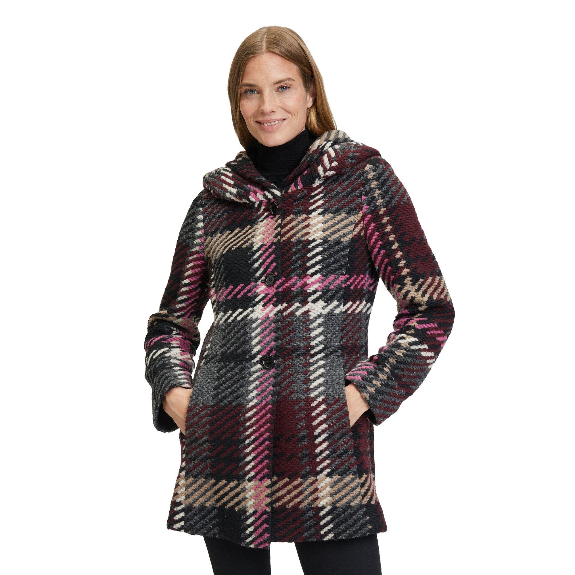 Image of Wolljacke Mit Kapuze Damen Multicolor 34