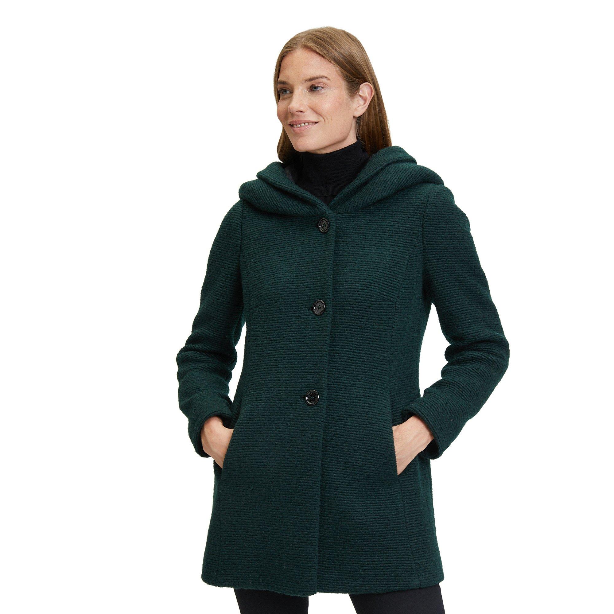 Image of Wolljacke Mit Kapuze Damen Grün 34