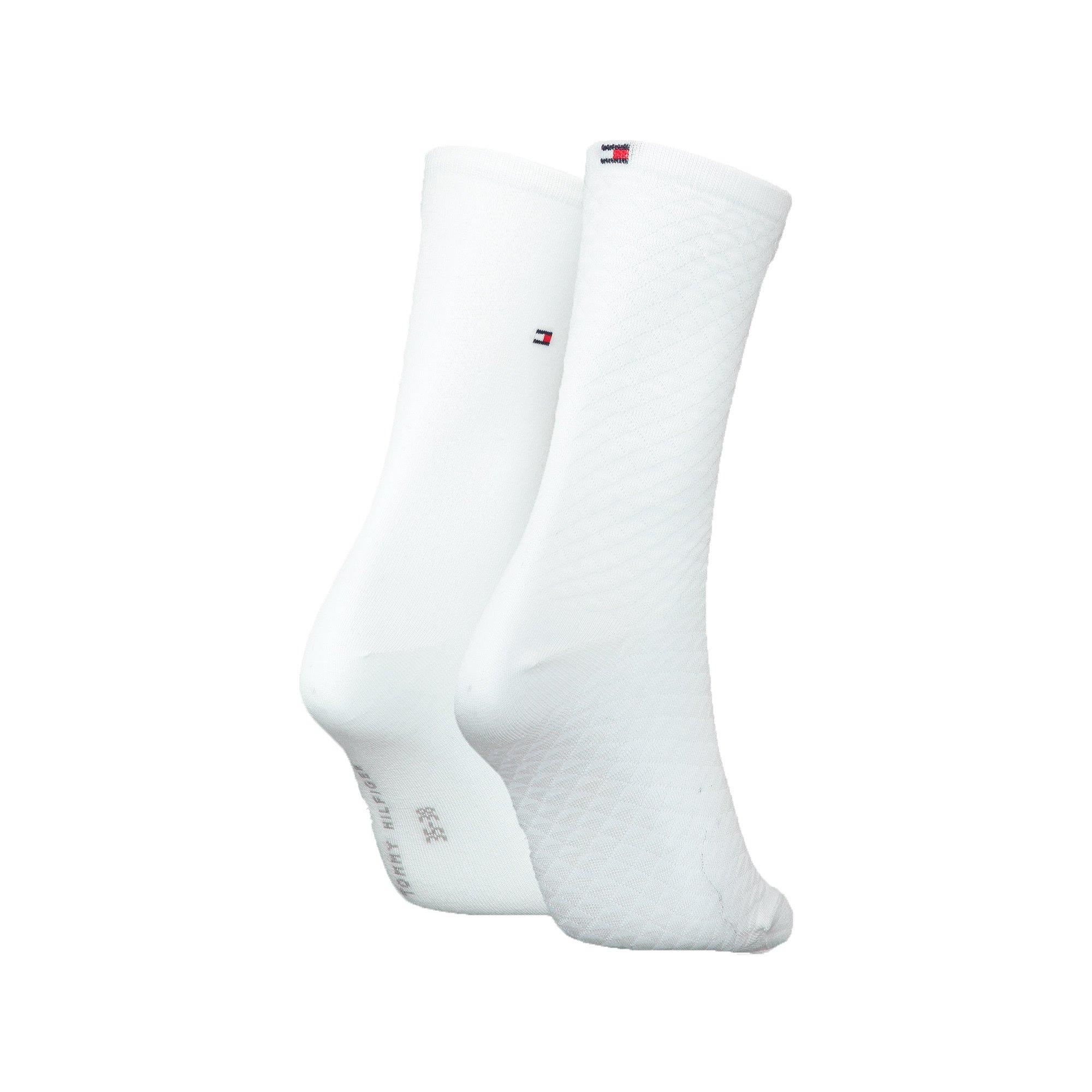 TOMMY HILFIGER Diamond Structure Lot de 2 paires de chaussettes hauteur mollet  