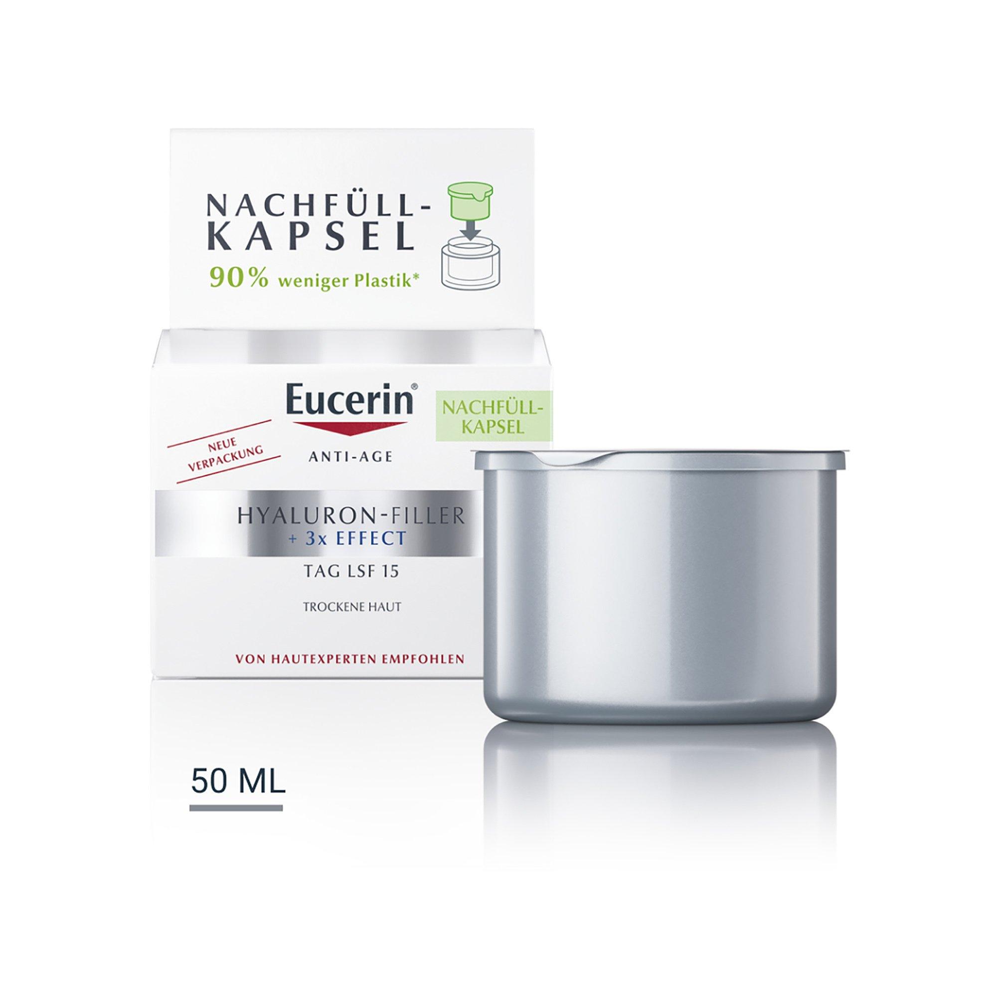 Eucerin  Capsule de recharge Hyaluron-Filler Soin de Jour SPF 15 Peau Sèche 