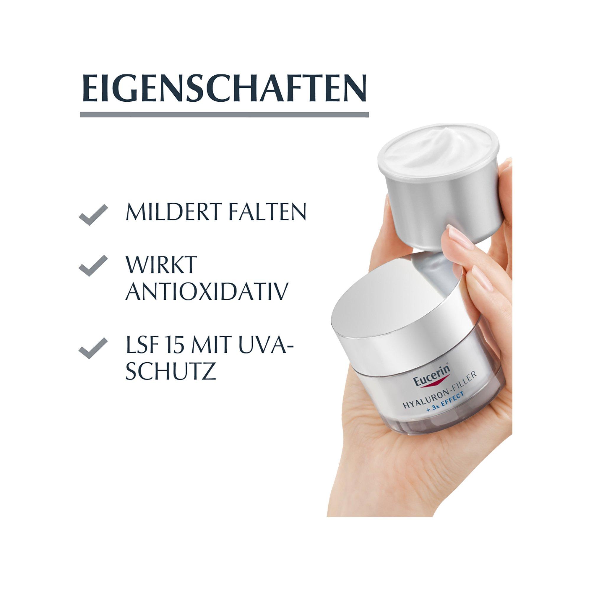 Eucerin  Hyaluron-Filler Capsule di ricarica Trattamento giorno SPF 15 Pelle secca 