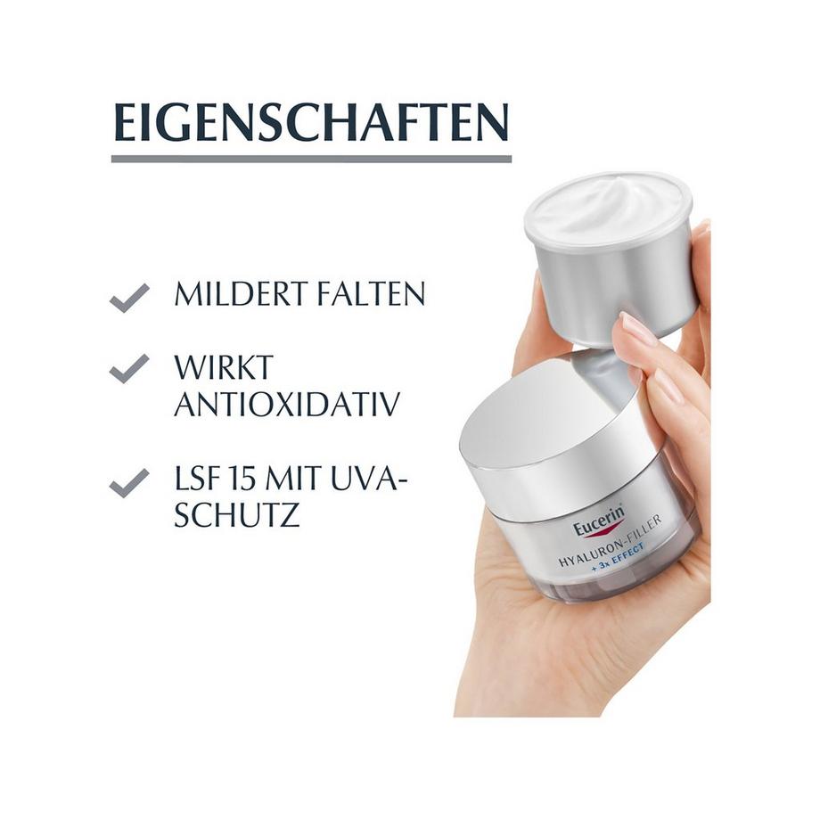 Eucerin  Hyaluron-Filler Tag trockene Haut LSF 15 Nachfüllkapsel 