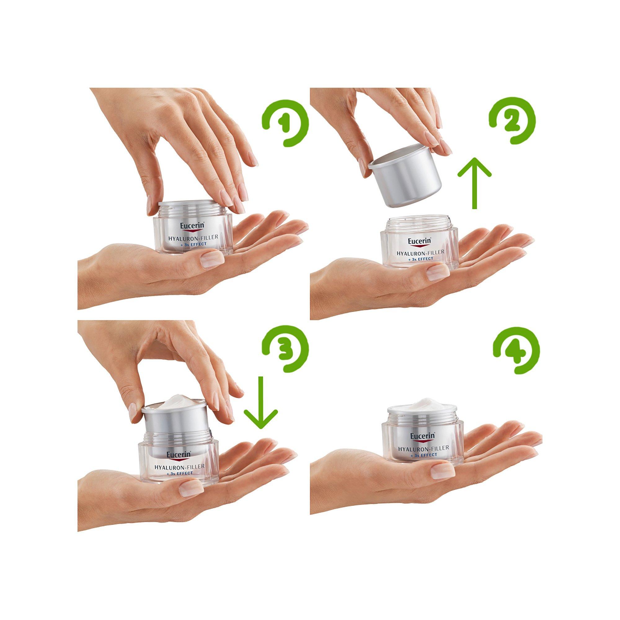 Eucerin  Hyaluron-Filler Capsule di ricarica Trattamento giorno SPF 15 Pelle secca 