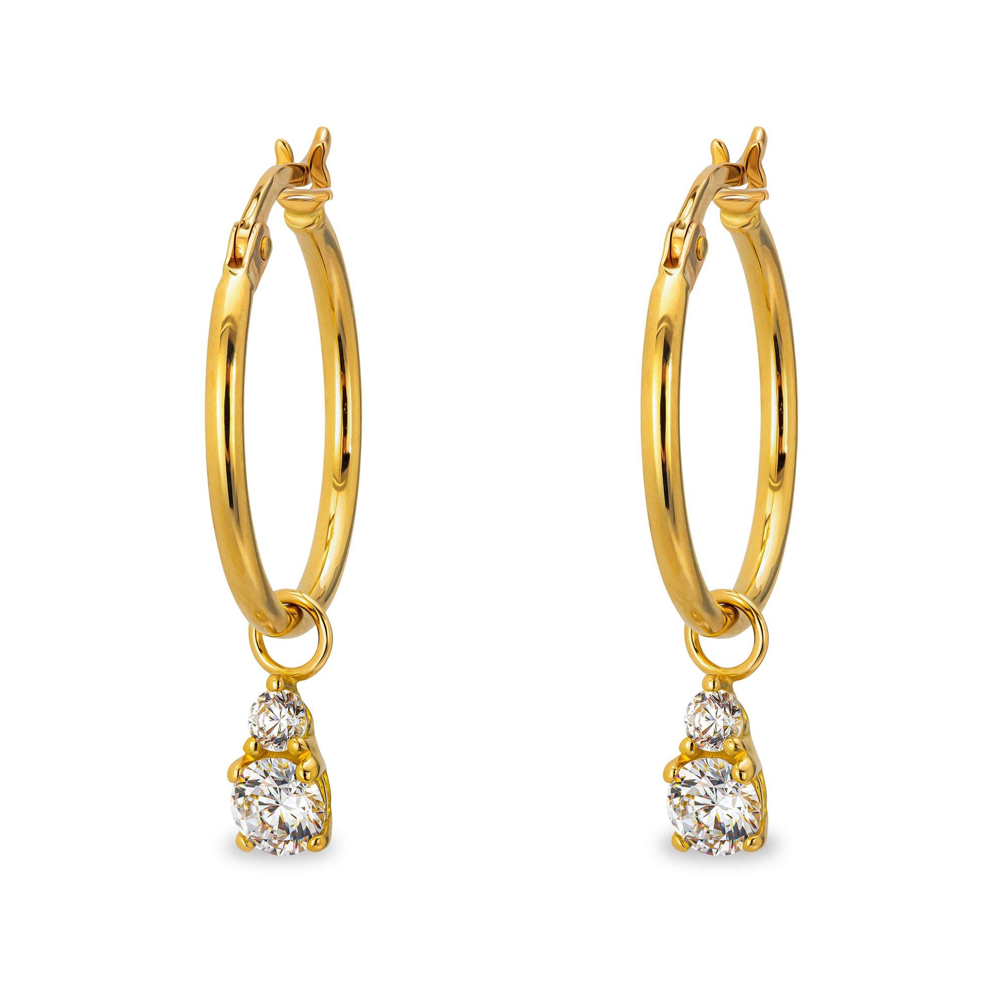 L' Atelier Gold 18 Karat by Manor Creoles or 18kt Boucles d'oreilles 