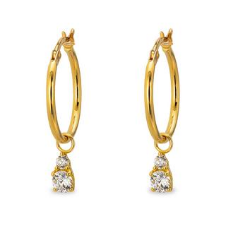 L' Atelier Gold 18 Karat by Manor Creoles or 18kt Orecchini 