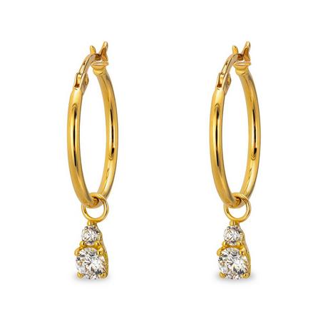 L' Atelier Gold 18 Karat by Manor Creoles or 18kt Orecchini 