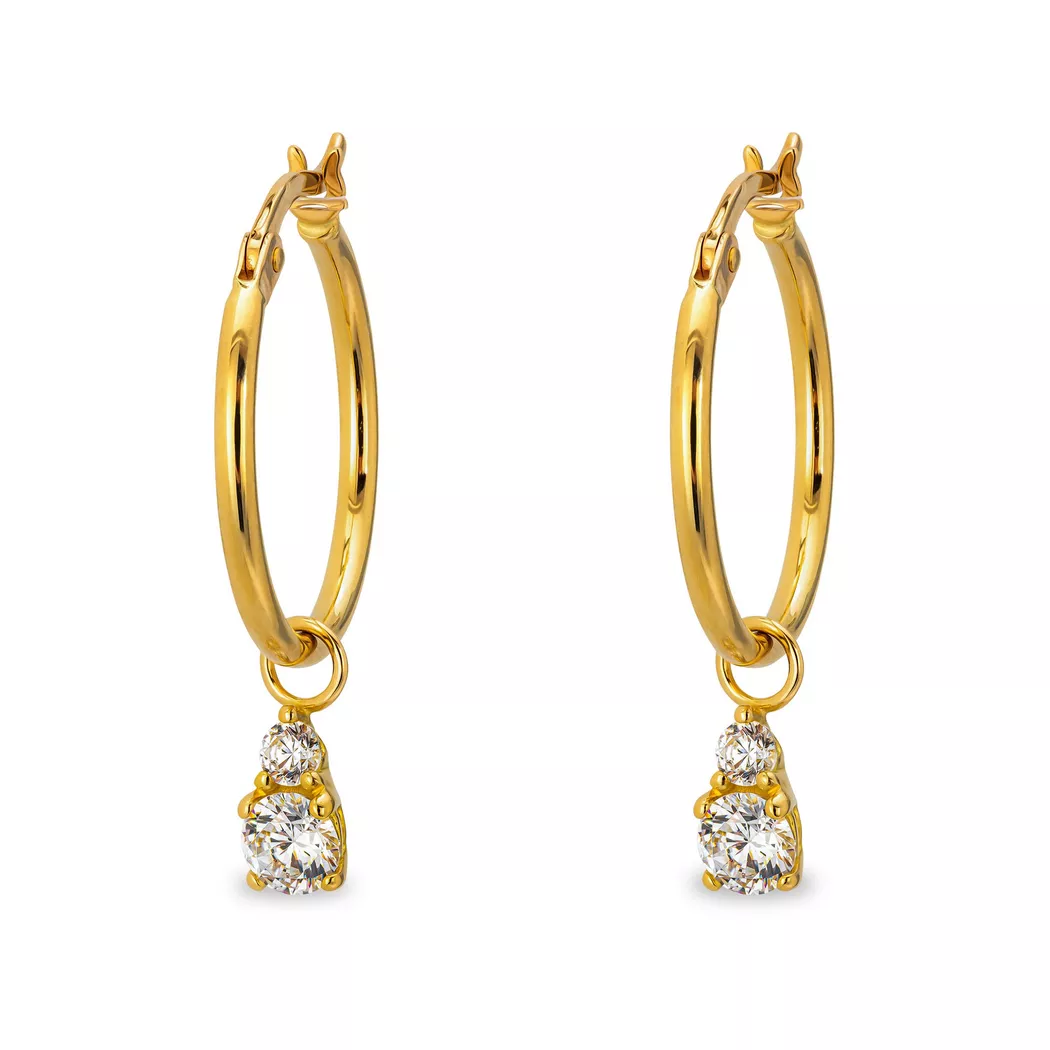 L' Atelier Gold 18 Karat by Manor - Ohrringe, Creoles or 18kt, One Size, Gelbgold