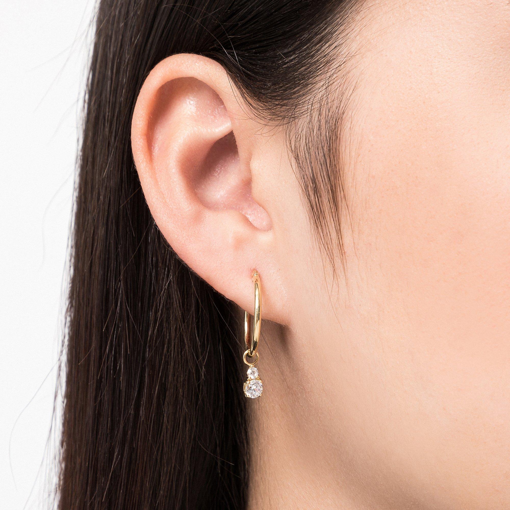 L' Atelier Gold 18 Karat by Manor Creoles or 18kt Ohrringe 