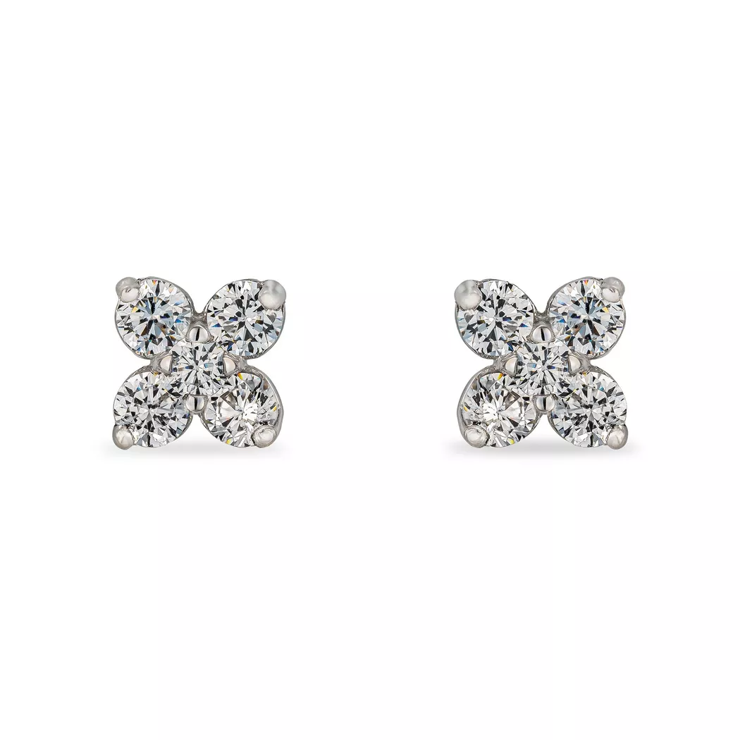 L' Atelier Gold 18 Karat by Manor - Ohrringe, Boucles clous or 18kt, One Size, Weissgold