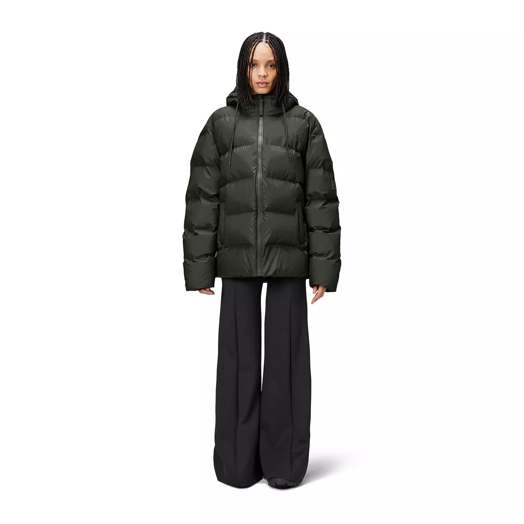 RAINS - Pufferjacke, für Damen, Olivegrün, Größe XS
