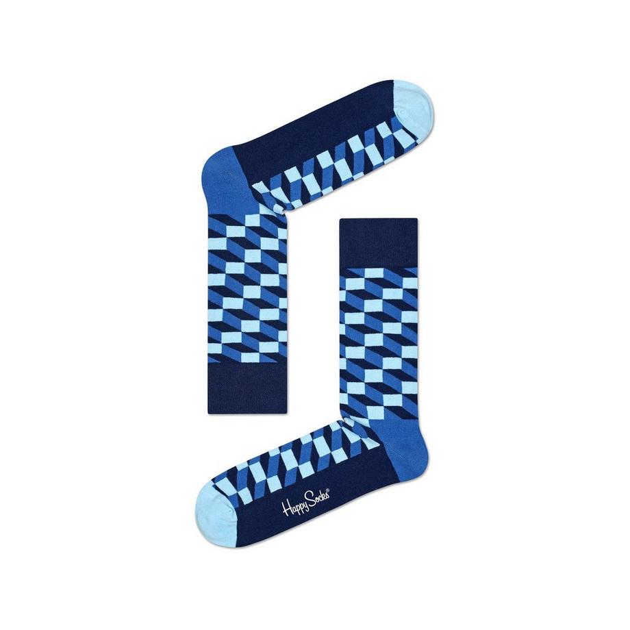 Happy Socks Filled Optic Wadenlange Socken  