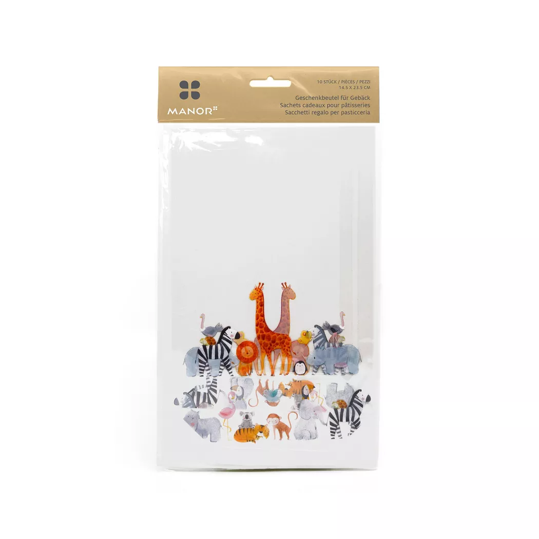 Manor - Klarsichtbeutel für Gebäck, 14.5X23.5CM, Multicolor