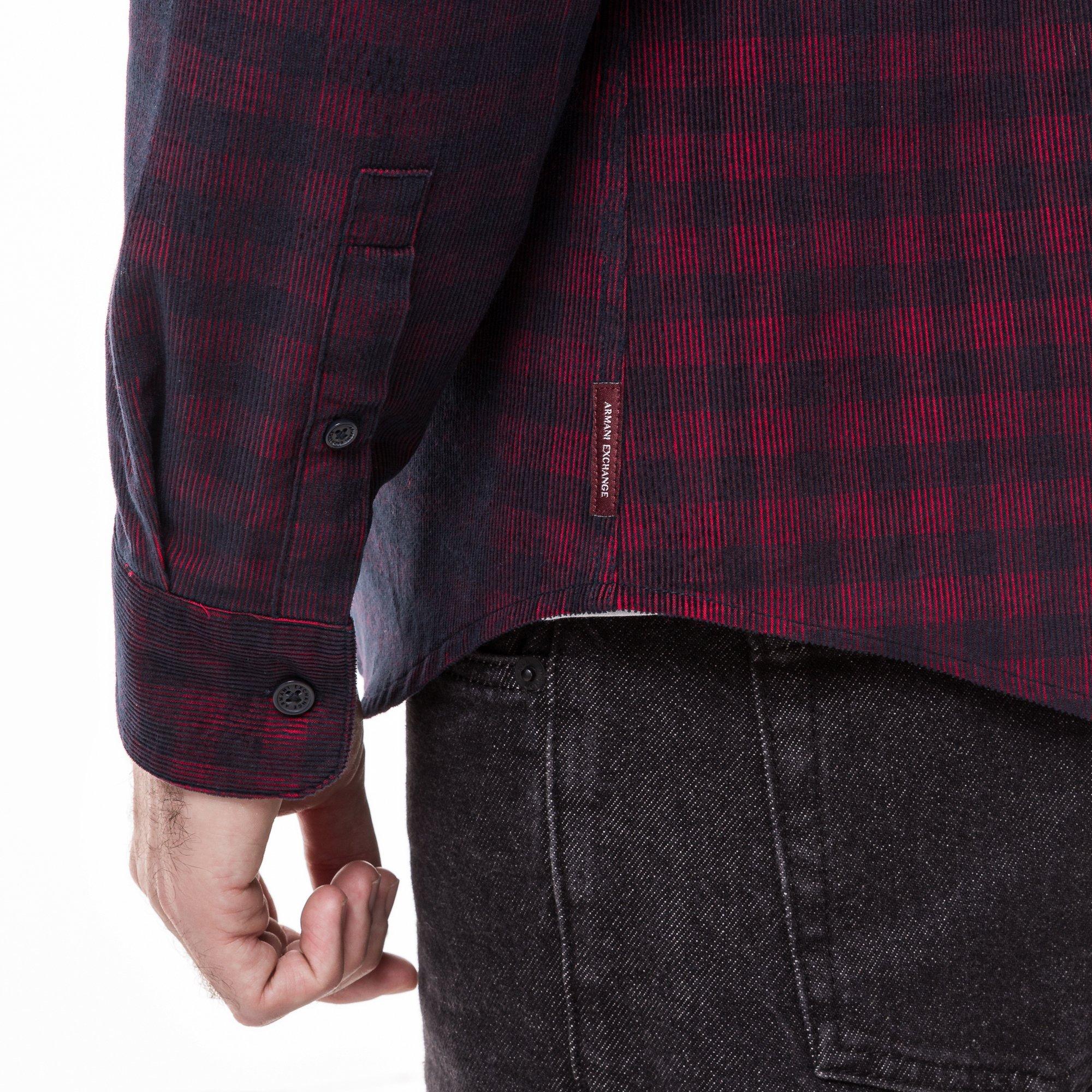 Armani Exchange Cord Hemd Karomuster Regular Fit  