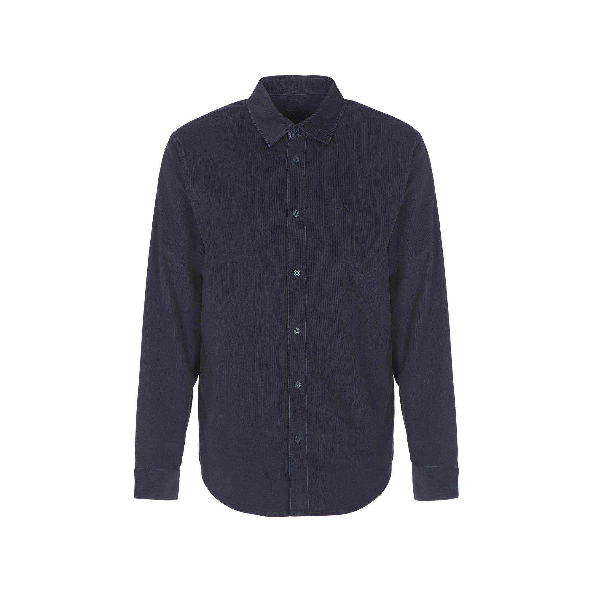 Armani Exchange Camicia in Velluto a Coste Collo Kent Regular Fit  