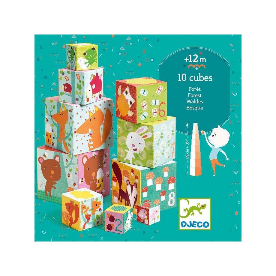 Djeco  Pyramide Forêt (10 cubes) 