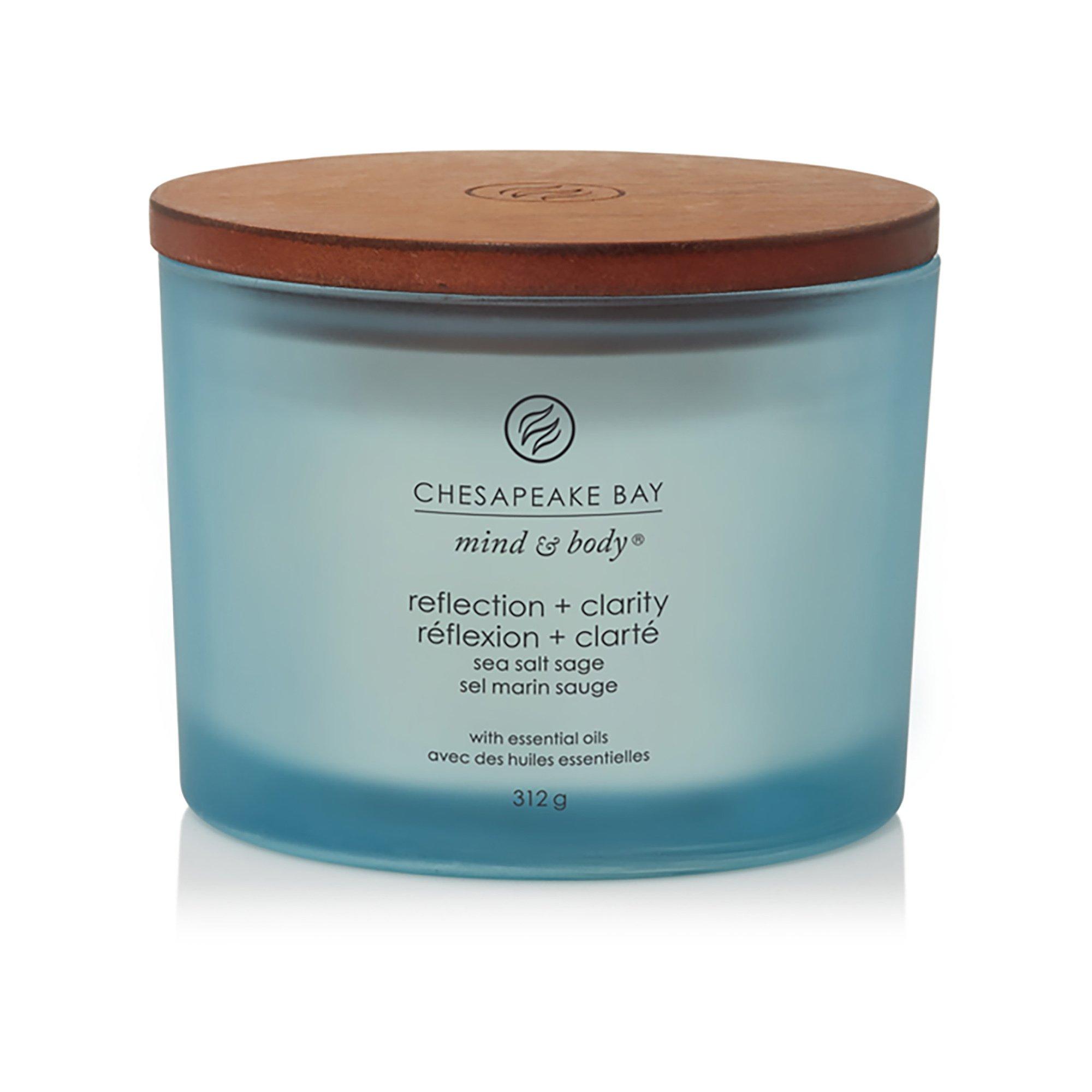 Chesapeake Bay Bougie parfumée 3 mèches en verre Reflection & Clarity 