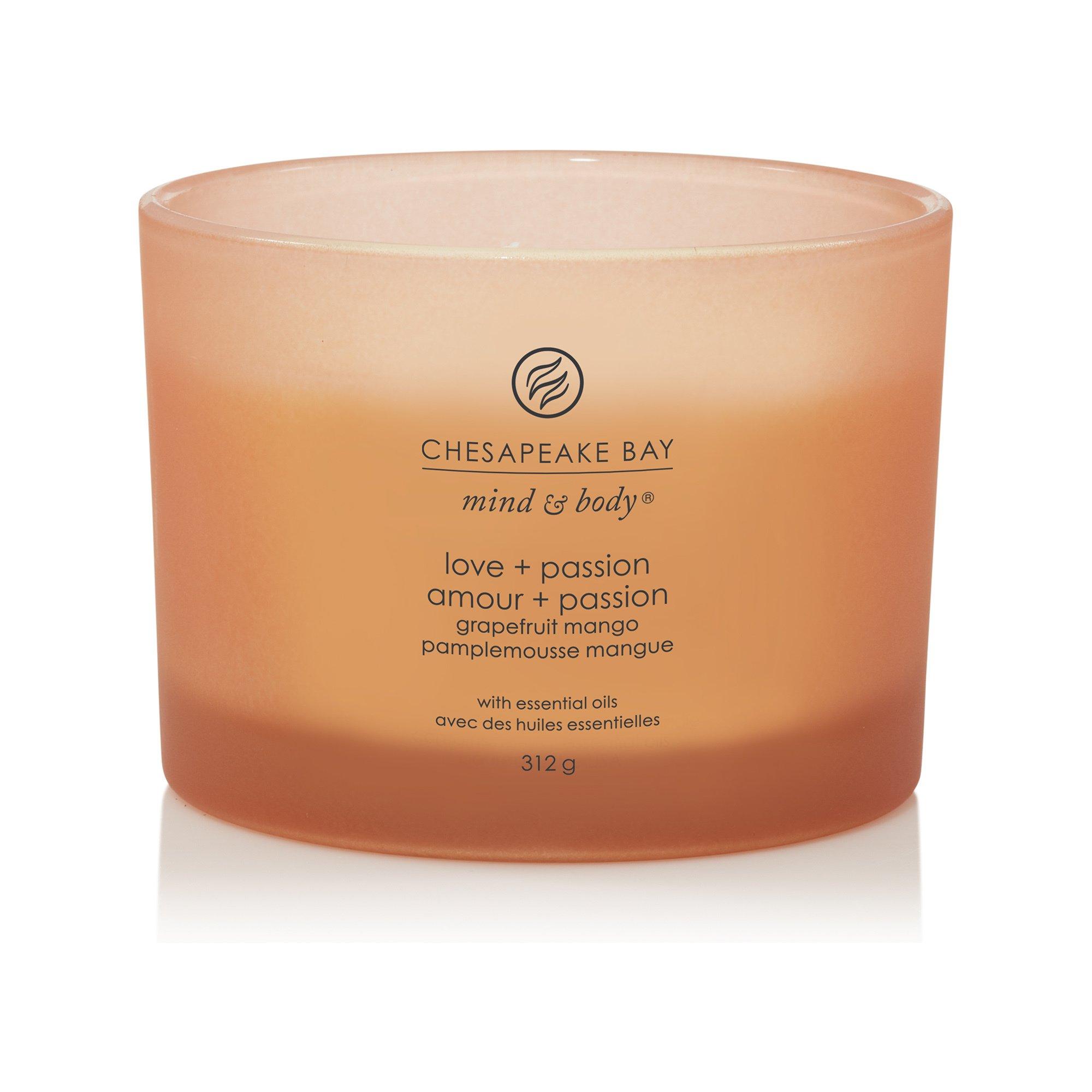 Chesapeake Bay Bougie parfumée 3 mèches en verre Love & Passion 
