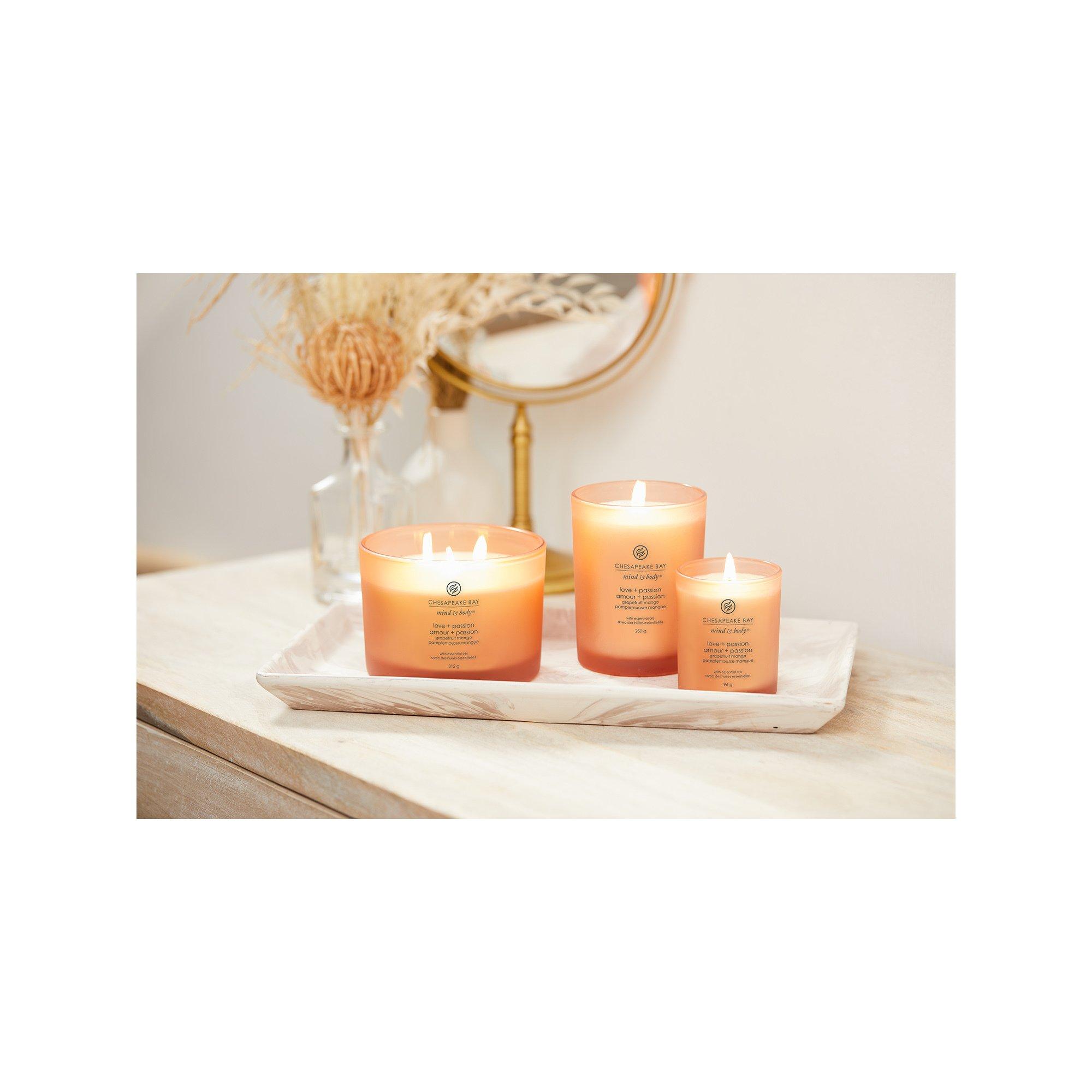 Chesapeake Bay Bougie parfumée 3 mèches en verre Love & Passion 