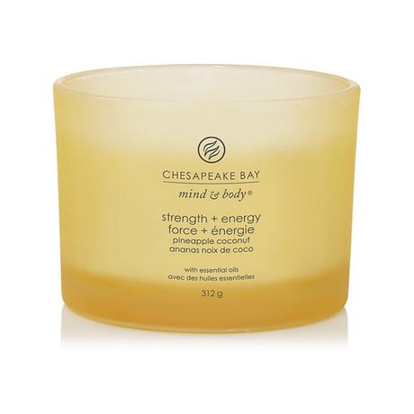 Chesapeake Bay Bougie parfumée 3 mèches en verre Strength & Energy 