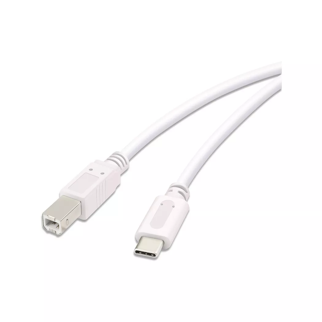 VIVANCO - USB-C Druckerkabel, USB-Kabel, Weiss, 3 Monate