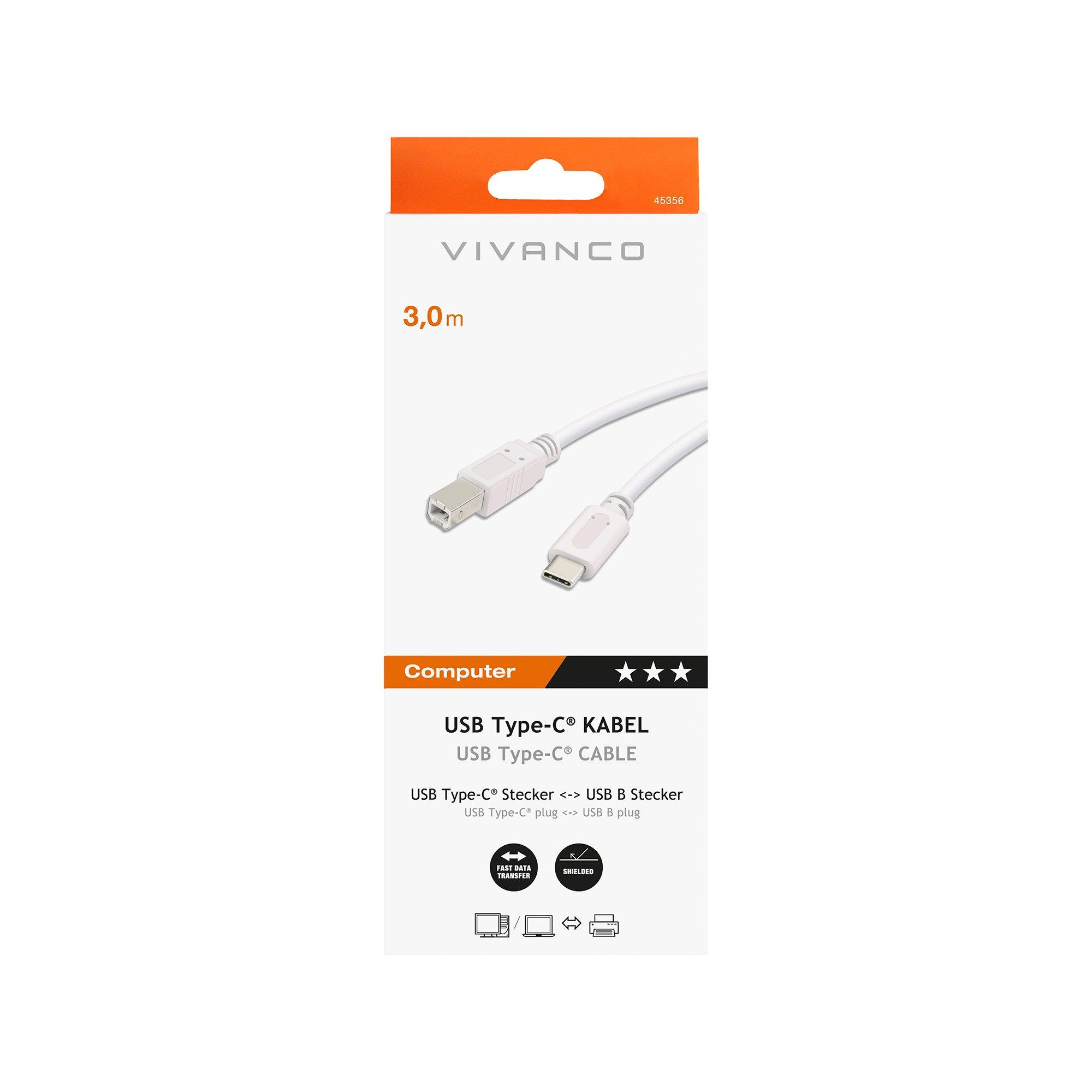 VIVANCO USB-C câble d'imprimante Câble USB 