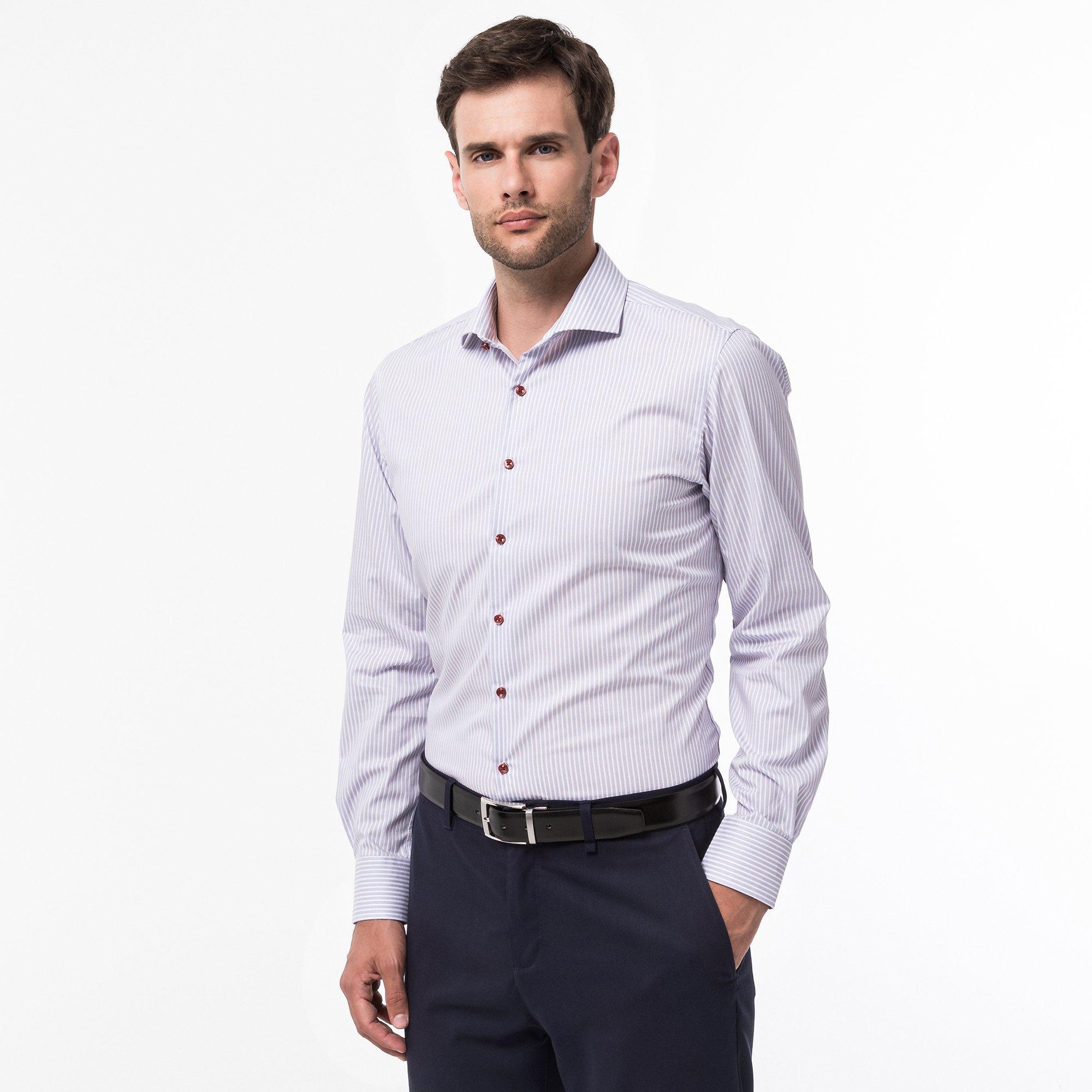 Image of Hemd, Modern Fit, Langarm Herren Blau L