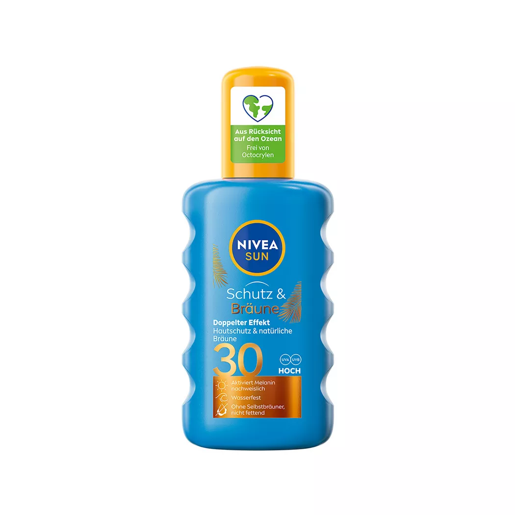 NIVEA SUN - Sun Schutz & Bräune Sonnnenspray LSF 30, Sun Schutz&Bräune Spray LSF 30, 200 ml