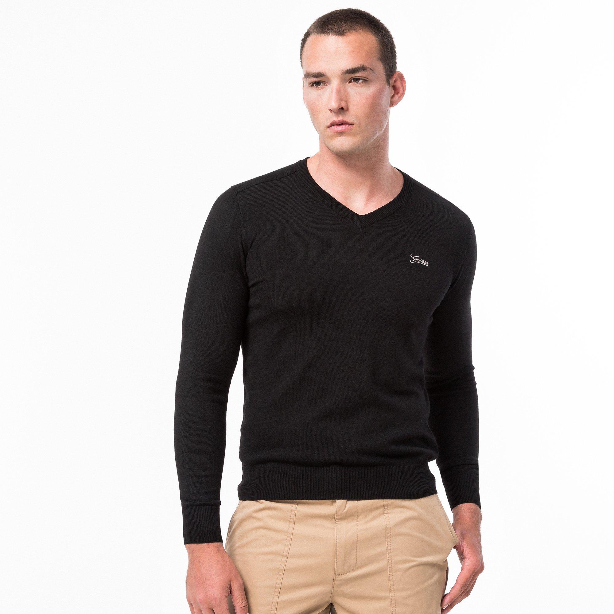Image of Pullover, V-neck Herren Black XL