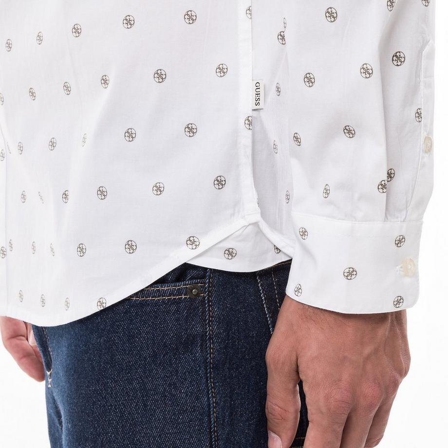 GUESS Langarm Slim Fit Hemd mit Kentkragen  