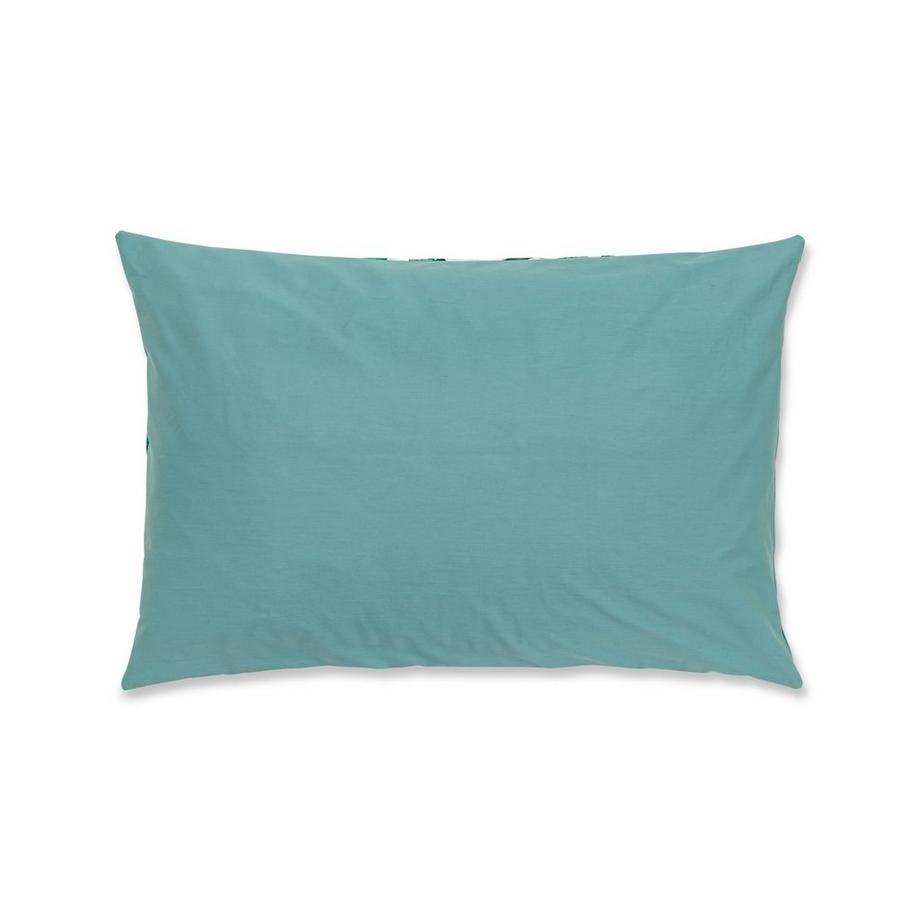 FAZZINI Taie d'oreiller en satin à motif de feuilles  