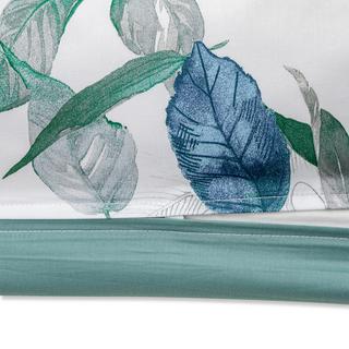 FAZZINI Federa in raso con stampa a foglie  