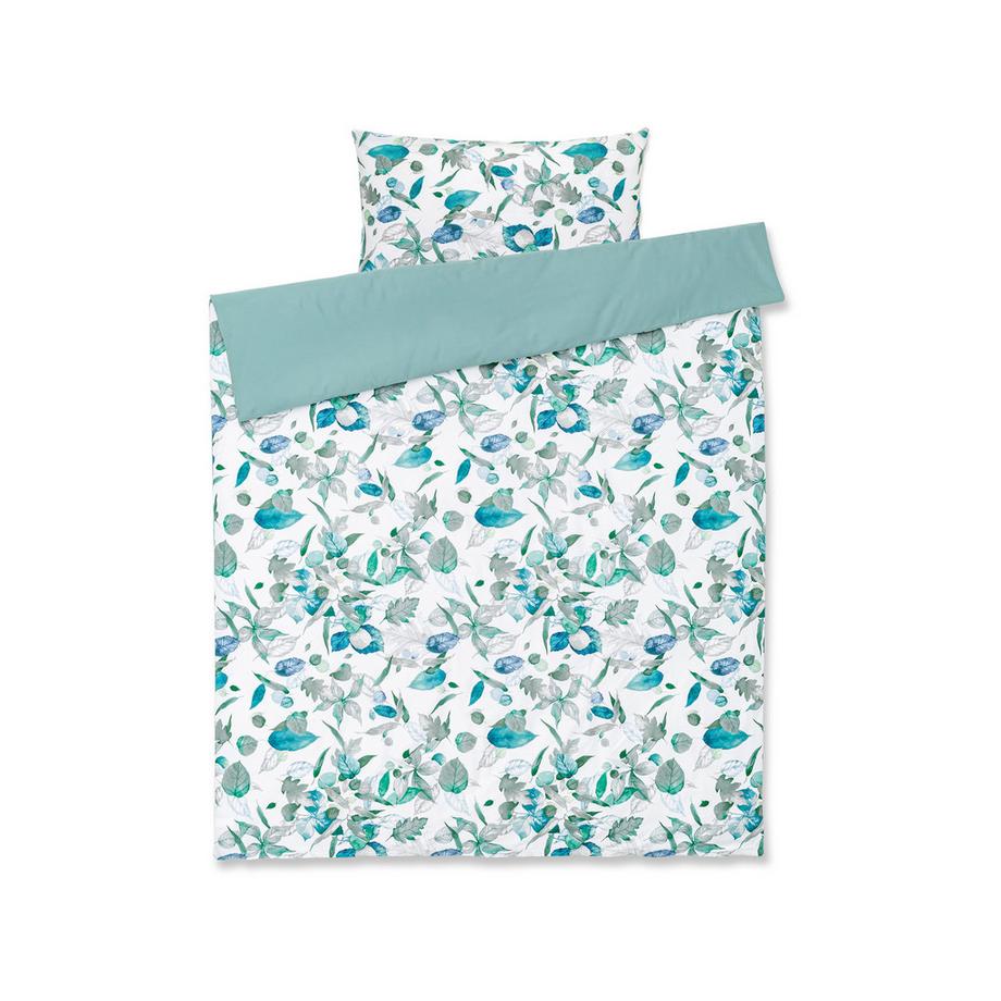 FAZZINI Taie d'oreiller en satin à motif de feuilles  