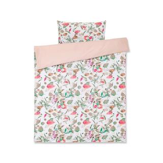 FAZZINI Federa in raso con stampa a foglie  