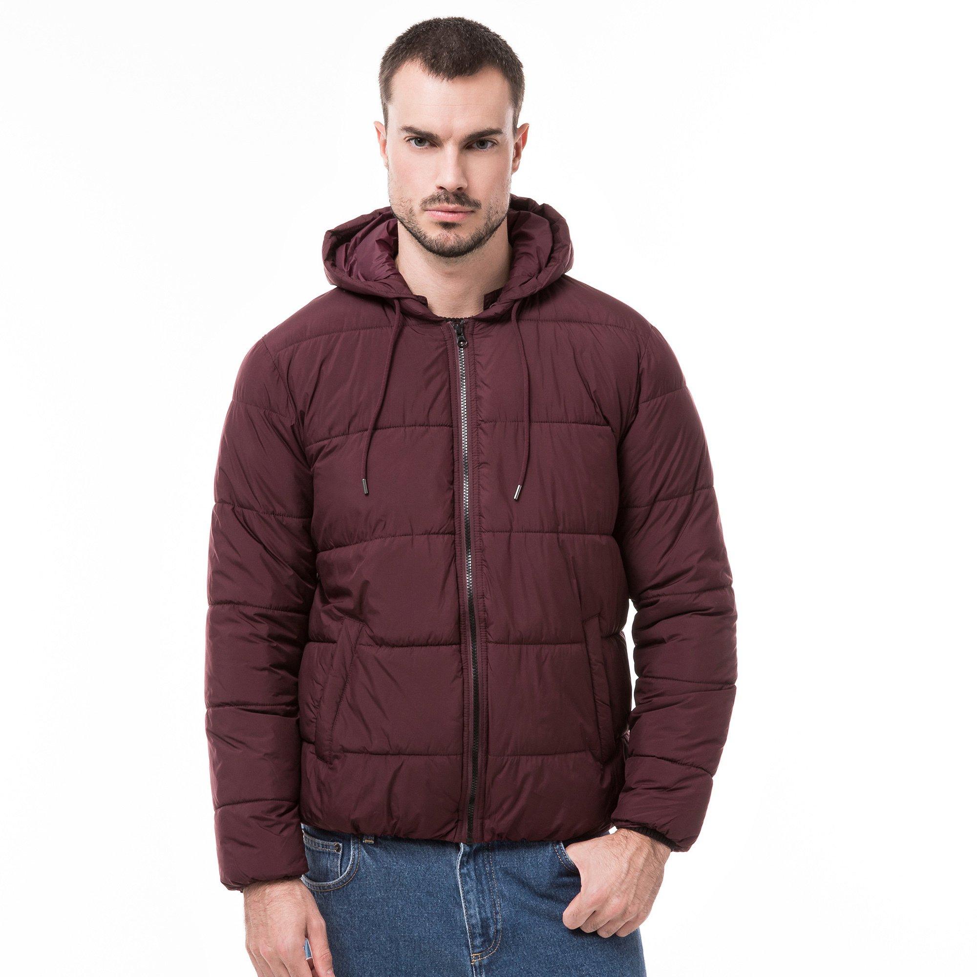 Image of Steppjacke Mit Kapuze Herren Bordeaux XL