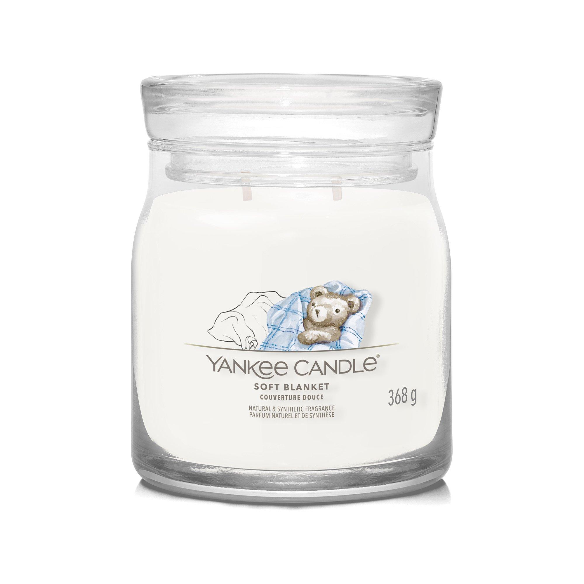 Yankee Candle Signature Bougie parfumée en verre Soft Blanket 