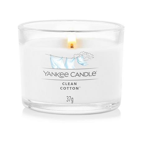 Yankee Candle Signature Bougie parfumée en verre Clean Cotton 